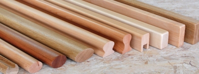 Holzhandläufe in verschiedenen Ausführungen